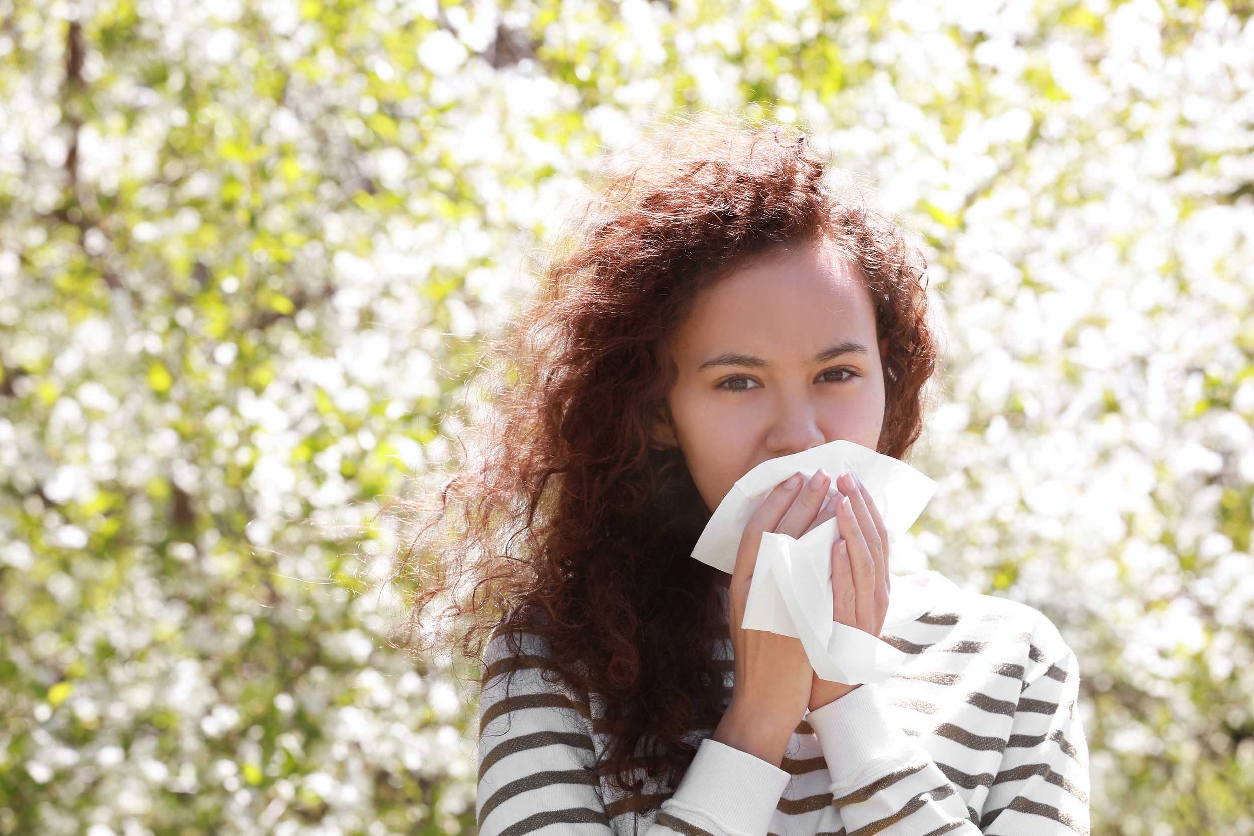 girl with allergies